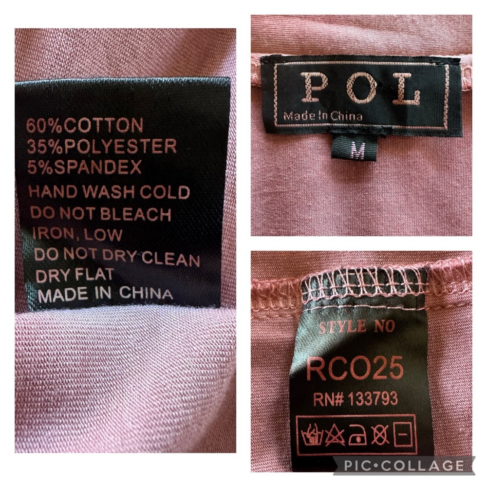 POL Embroidered Lace Duster Cardigan Medium Mauve Pink Short Sleeve VGUC Boho - Picture 11 of 15